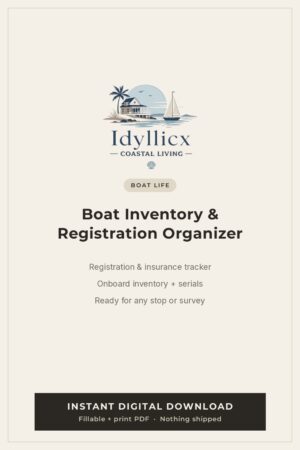 Boat Documents, Inventory & Safety Organizer