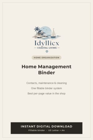 Beach House Home Management Binder (All-In Bundle)
